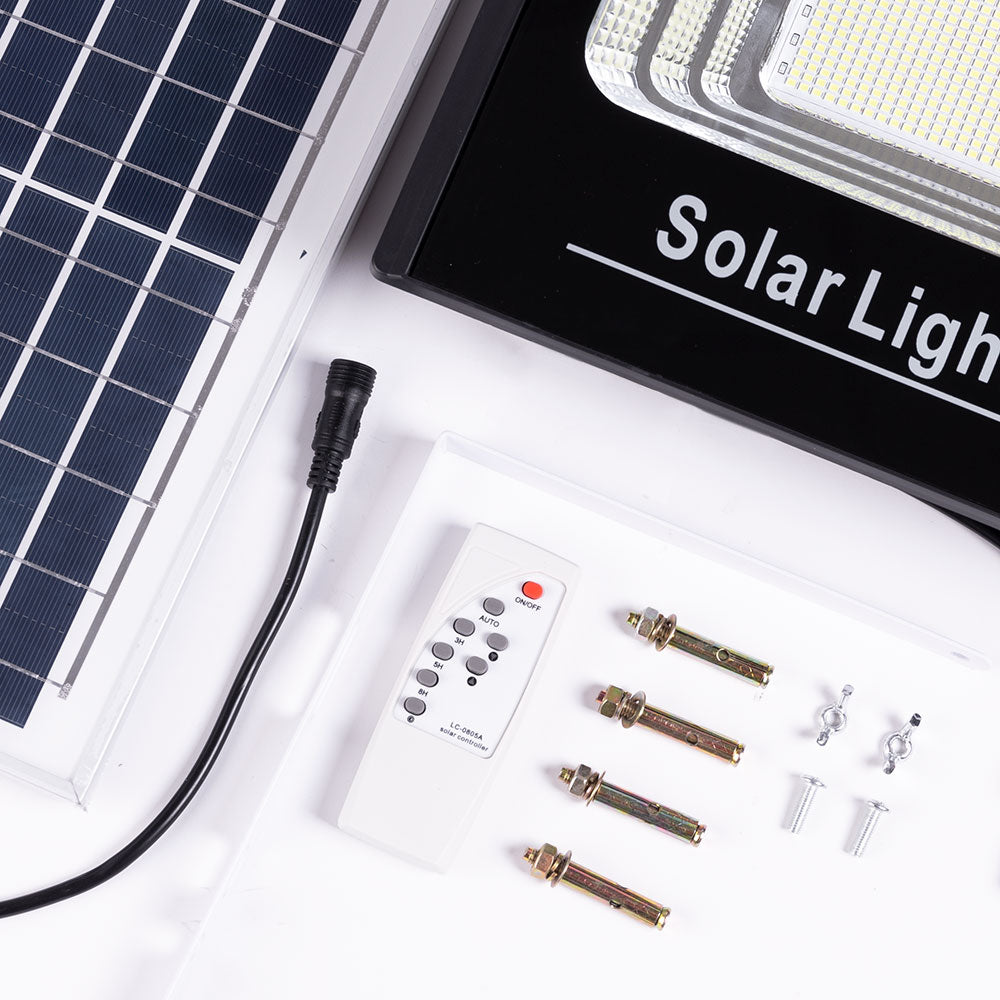 Solar LED Floodlight 150W 6500K Panel: 6V/15W Battery: 3.2V/10000MaH Remote Control [HO-SOLARFL-150W-01]