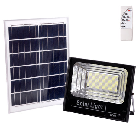 Solar LED Floodlight 200W 6500K Panel: 6V/20W Battery: 3.2V/15000MaH Remote Control [HO-SOLARFL-200W-01]