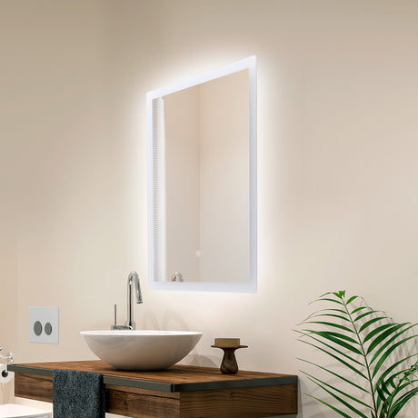 Espejo Iluminado Baño LED 50x70Cm Interruptor Táctil Dimable