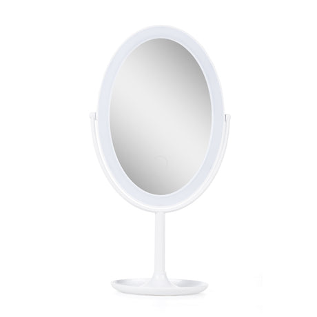 Espejo Iluminado Maquillaje  Ø14,5Cm Recargable-Regulable Blanco