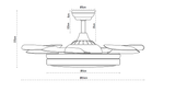 Ventilador Marbella Mini, de 4 aspas abatibles, con motor DC ultra silencioso de 20W y 6 velocidades