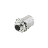 Pieza para aprisionar el cable de acero o el cable redondo de 2 hilos para colgar luminarias led. Ideal para descolgar perfiles led. Con diamétro de tuerca exterior de Ø 10mm y diámetro  interior para el paso de cable de Ø 5mm