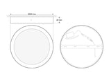 Luminaria led de superficie con cuerpo de aluminio y amplio difusor, gran ángulo de apertura, proporciona iluminación general con una máxima eficiencia.