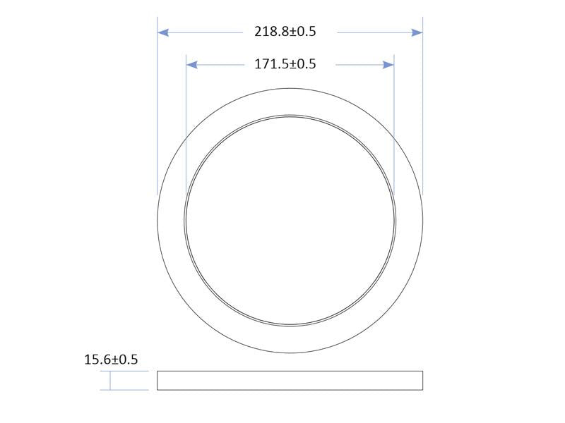 Aro opcional metálico en color ROJO ORO para adaptar fácilmente mediante sistema magnético a la luminaria MAGNET BOL 18W
