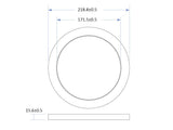 Aro opcional metálico en color NICKEL para adaptar fácilmente mediante sistema magnético a la luminaria MAGNET BOL 18W