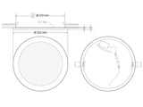 Pack de 2 unidades de Luminaria led con cuerpo de aluminio y amplio difusor, gran ángulo de apertura. Proporciona iluminación general con una máxima eficiencia.