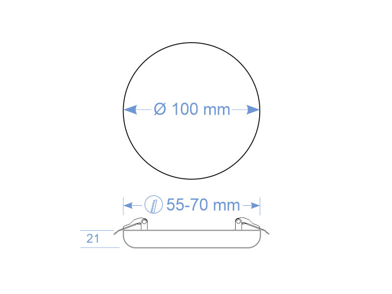 Downlight LED con nuevo diseño sin marco que ofrece máxima luminosidad y aporta un diseño limpio y elegante en cualquier ambiente. Dispone de un amplio difusor de aluminio integrado y gran ángulo de apertura. Con un nuevo sistema que permite ajustarse perfectamente al diámetro del agujero gracias a un sencillo sistema de deslizamiento de los muelles de fijación desde Ø55mm hasta Ø70mm. Proporciona iluminación general con una máxima eficiencia.