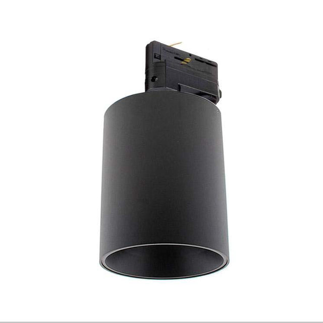 Foco carril negro que permite alojar el LED profesional HOTEL SPOT LED de Ø55mm de 9 ó 15W para la iluminación general de todo tipo de ambientes. De estilo minimalista fabricado en aluminio de alta calidad. Ideal para proyectos profesionales. Incluye reflector basculante y conector trifásico para conectar a carril.