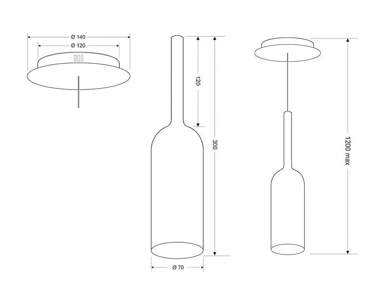 Luminaria colgante realizada en cristal para acentuar la iluminación allí donde se precisa y crear un ambiente único.