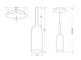 Luminaria colgante realizada en cristal para acentuar la iluminación allí donde se precisa y crear un ambiente único.