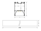 Luminaria de suspensión lineal de aluminio anodizado color silver y con una longitud de 2 metros que ofrece una iluminación general a través del difusor de policarbonato opal que crea un ambiente perfecto para cualquier estancia. Regulación de intensidad 0-10V.