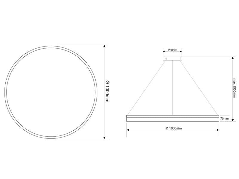 Luminaria de suspensión que permite múltiples composiciones creativas en combinación con otras lámparas RING. La difusión de la luz en todo el anillo a través de un policarbonato opalizado de alta difusión crea un ambiente perfecto para cualquier estancia. Incluye dos driver TRIAC regulables. Lacada en color negro.