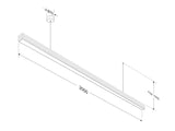 Luminaria de suspensión lineal que ofrece una iluminación general a través del difusor de policarbonato opal que crea un ambiente perfecto para cualquier estancia.