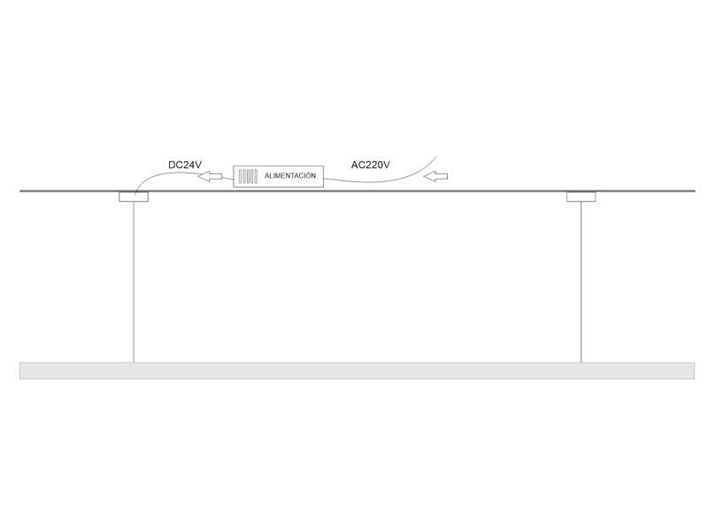 Lámpara Led de grandes dimensiones de suspensión lineal que ofrece una iluminación general a través del difusor de policarbonato opal ideal para grandes estancias, mesas de reuniones, etc.  Incluye chip led Samsung SMD2835 de alta densidad de color blanco cálido y frío con lo que puedes seleccionar la temperatura de color e intensidad con el mando a distancia incluido.