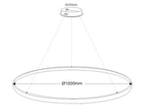 Luminaria de suspensión que permite múltiples composiciones creativas en combinación con otras lámparas CYCLE. La difusión de la luz en todo el anillo a través de una cubierta de silicona opal de alta difusión crea un ambiente perfecto para cualquier estancia.