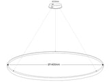 Luminaria de suspensión que permite múltiples composiciones creativas en combinación con otras lámparas CYCLE. La difusión de la luz en todo el anillo a través de una cubierta de silicona opal de alta difusión crea un ambiente perfecto para cualquier estancia.