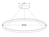 Luminaria de suspensión que permite múltiples composiciones creativas en combinación con otras lámparas RING. Dispone de dos aros de difusión (inferior y superior) de acrílico opalizado que crea un ambiente perfecto para cualquier estancia.