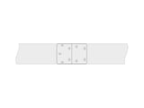Pieza de conexión de las luminaria de suspensión lineal MOD. Se pueden hacer composiciones modulares con múltiples formas de forma suspendida o en superficie con los módulos de conexión opcionales.