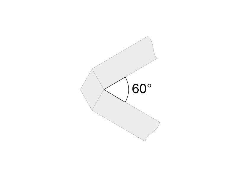 Pieza de conexión de las luminaria de suspensión lineal MOD. Se pueden hacer composiciones modulares con múltiples formas de forma suspendida o en superficie con los módulos de conexión opcionales.