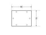 Pieza de conexión de las luminaria de suspensión lineal MOD. Se pueden hacer composiciones modulares con múltiples formas de forma suspendida o en superficie con los módulos de conexión opcionales.