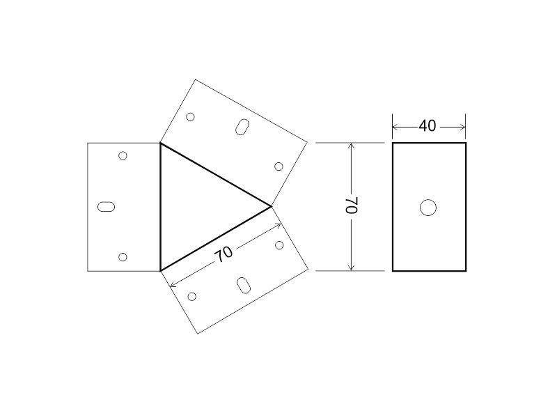 Pieza de conexión de las luminaria de suspensión lineal MOD. Se pueden hacer composiciones modulares con múltiples formas de forma suspendida o en superficie con los módulos de conexión opcionales.