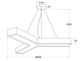 Luminaria de suspensión / superfice LED que permite múltiples composiciones creativas. La difusión de la luz a través de un policarbonato opalizado de alta difusión crea un ambiente perfecto para cualquier estancia. 