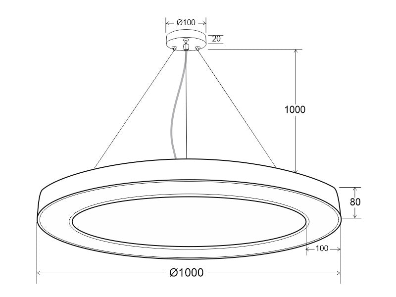 Luminaria de suspensión / superfice LED que permite múltiples composiciones creativas. La difusión de la luz a través de un policarbonato opalizado de alta difusión crea un ambiente perfecto para cualquier estancia. 