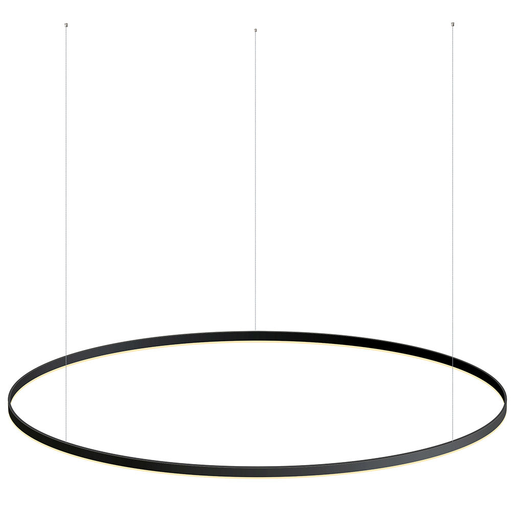 Luminaria de suspensión que permite múltiples composiciones creativas en combinación con otras lámparas RING. La difusión de la luz en todo el anillo a través de un acrílico opalizado de alta difusión crea un ambiente perfecto para cualquier estancia.