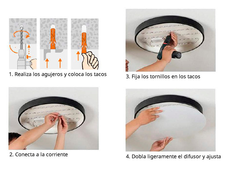 Luminaria de superfice LED con luz ajustable blanco cálido, neutro o frío e intensidad regulable con mando a distancia. Fabricada con chip led y driver de máxima calidad. Permite múltiples composiciones creativas. La difusión de la luz a través de un policarbonato opalizado de alta difusión crea un ambiente perfecto para cualquier estancia. 
