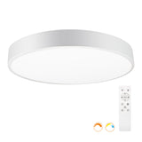 Luminaria de superfice LED con luz ajustable blanco cálido, neutro o frío e intensidad regulable con mando a distancia. Fabricada con chip led y driver de máxima calidad. Permite múltiples composiciones creativas. La difusión de la luz a través de un policarbonato opalizado de alta difusión crea un ambiente perfecto para cualquier estancia. 