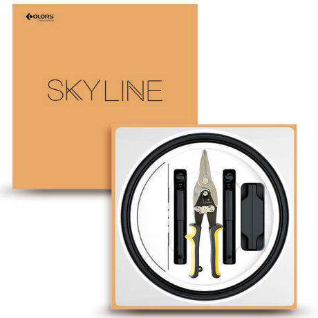 Kit que incluye todos los accesorios del sistema SKYline, a excepción de la tira led y fuente de alimentación.