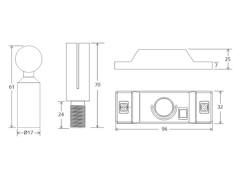 Kit que incluye todos los accesorios del sistema SKYline, a excepción de la tira led y fuente de alimentación.