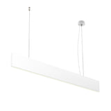 Luminaria lineal suspendida con un diseño arquitectónico en donde la última tecnología led es adaptada a la simplicidad de la lámpara de forma lineal que ofrece una luz difusa y suave. Es un verdadero punto de atracción en la decoración de cualquier ambiente.