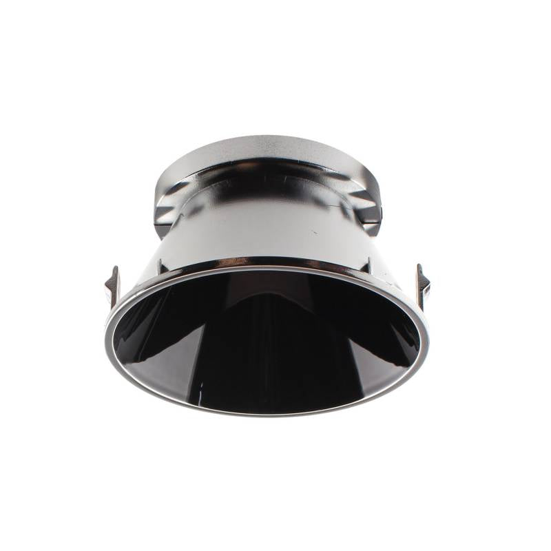 Reflector negro cromo para Spot BOX. Se puede instalar fácilmente y conseguir adaptar el foco a la decoración de cualquier ambiente.