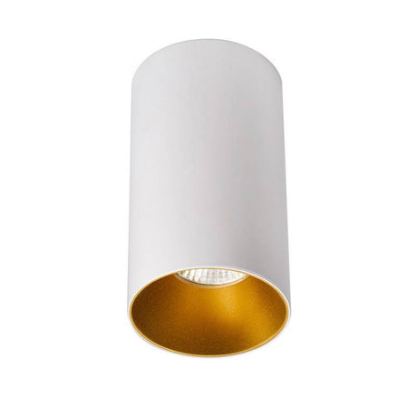 La Lámpara BOX es un Aplique de techo Led para la iluminación general de todo tipo de ambientes. De estilo minimalista fabricada en aluminio de alta calidad, lacado en color blanco con reflector dorado mate y forma cilíndrica para suspender del techo, puede instalar como un plafón de techo