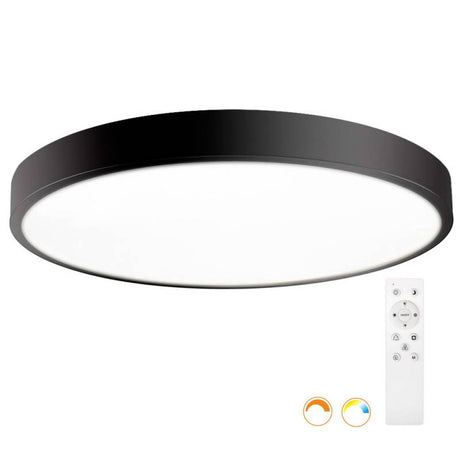 Luminaria de superfice LED con luz ajustable blanco cálido, neutro o frío e intensidad regulable con mando a distancia. Fabricada con chip led y driver de máxima calidad. Permite múltiples composiciones creativas. La difusión de la luz a través de un policarbonato opalizado de alta difusión crea un ambiente perfecto para cualquier estancia. 