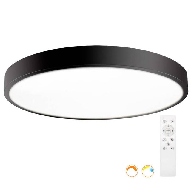 Luminaria de superfice LED con luz ajustable blanco cálido, neutro o frío e intensidad regulable con mando a distancia. Fabricada con chip led y driver de máxima calidad. Permite múltiples composiciones creativas. La difusión de la luz a través de un policarbonato opalizado de alta difusión crea un ambiente perfecto para cualquier estancia. 