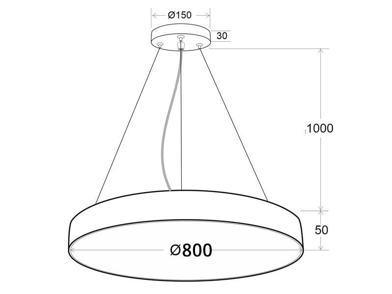 Luminaria suspendida LED con luz ajustable blanco cálido, neutro o frío e intensidad regulable con mando a distancia. Fabricada con chip led y driver de máxima calidad. Permite múltiples composiciones creativas. La difusión de la luz a través de un policarbonato opalizado de alta difusión crea un ambiente perfecto para cualquier estancia. 