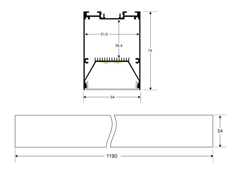 Luminaria de suspensión lineal que ofrece una iluminación general a través del difusor de policarbonato opal que crea un ambiente perfecto para cualquier estancia. Regulación de intensidad TRIAC.