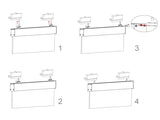 Conector monofásico para adaptar la luminaria PROLUX a un carril monofásico. Necesita dos conectores para luminaria.