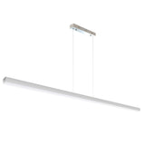 Luminaria de suspensión lineal de 2 metros de longitud que ofrece una iluminación general a través del difusor de policarbonato opal que crea un ambiente perfecto para cualquier estancia. 