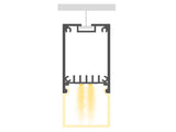 Lámpara Led para techo, una luminaria de suspensión lineal que ofrece una iluminación general a través del difusor de policarbonato opal que crea un ambiente perfecto para cualquier estancia.