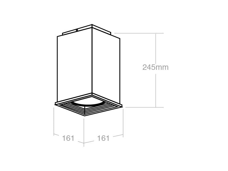 Gabinete o carcasa tipo Kardan CITERA de un foco. Foco de superficie, totalmente orientable fabricado en aluminio y lacado en color blanco, para bombillas tipo AR111. No incluye el foco led.