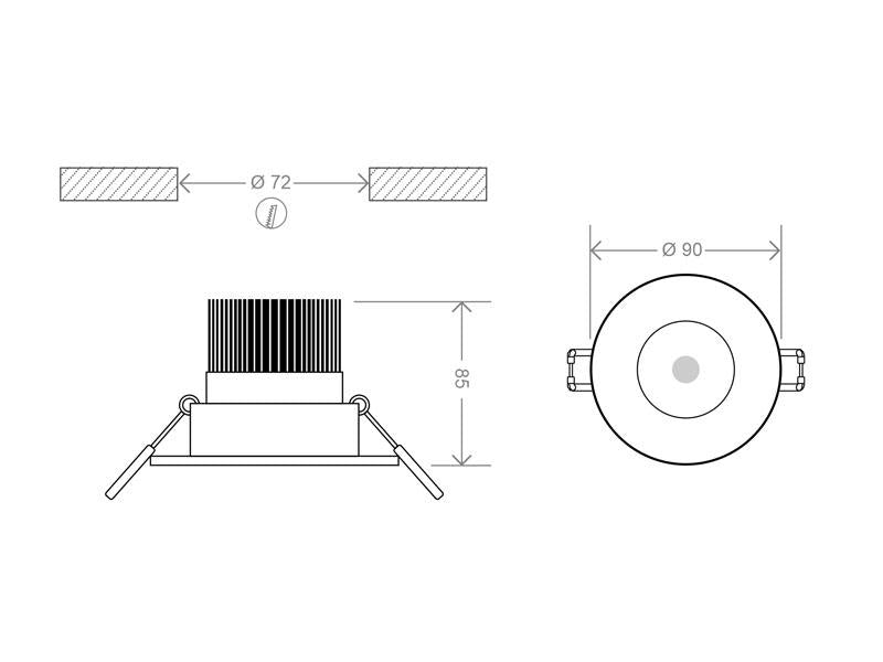 Luminaria empotrable de la más alta calidad para los proyectos más exigentes. Downlight Led con Chip Cree  Cob garantizando máxima calidad