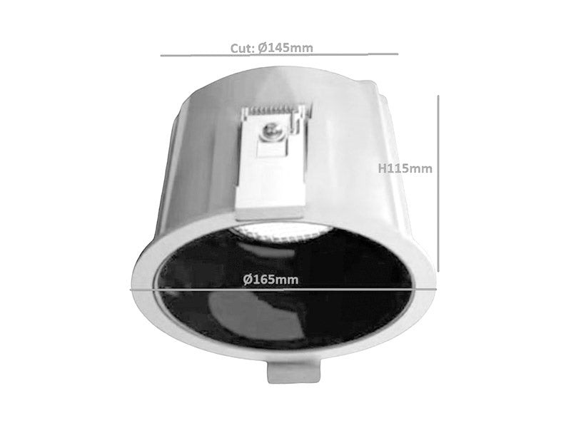 Luminaria empotrable de la más alta calidad para los proyectos más exigentes con protección contra el agua IP65. Downlight Led con Chip Bridgelux y driver Philips Certadrive con selector de color de luz (blanco cálido, neutro o frío) 