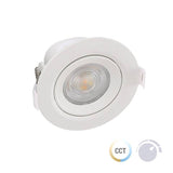 Luminaria led enpotrable con color de luz e intensidad regulable. La solución ideal para todos los proyectos de iluminación. Basculante y selector de color de luz (blanco cálido - neutro - frío) en el cuerpo de la luminaria.