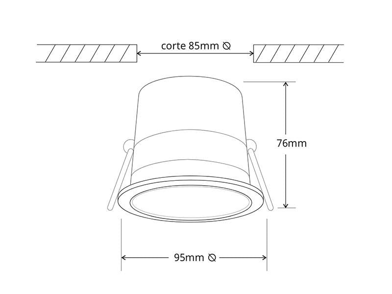 Luminaria con chip Led con Chip Led Citizen. Con un índice de reproducción cromática CRI >90 que proporciona una luz espectacular para la iluminación general de todo tipo de ambientes. De estilo minimalista fabricada en aluminio de alta calidad, de forma circular para empotrar en el techo. De color blanco y reflector cromo antracita.