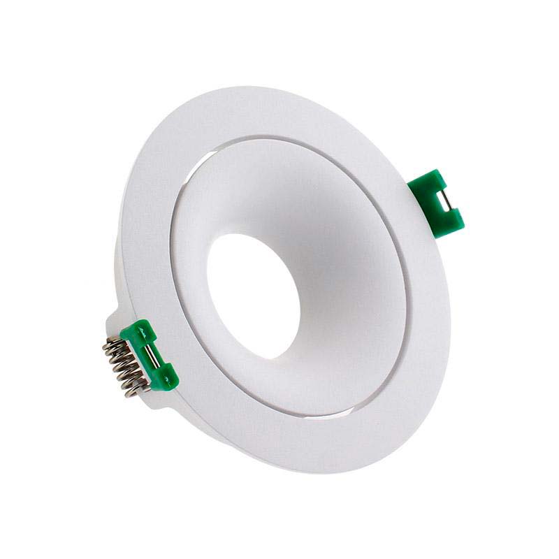 Housing compatible con el foco profesional HOTEL SPOT 9-15w de Ø55mm de diámetro. Con una gran calidad de sus materiales y acabados em lacado en color blanco mate y doble aro basculante.