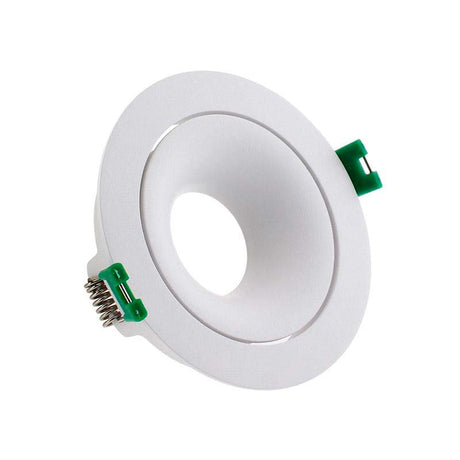Housing compatible con el foco profesional HOTEL SPOT 9-15w de Ø55mm de diámetro. Con una gran calidad de sus materiales y acabados em lacado en color blanco mate y doble aro basculante.