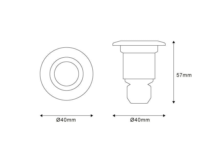 Empotrable led para zonas de paso. Aplique de diseño moderno y minimalista en aluminio. Baliza de señalizamiento para paredes y muros, pasillos, cocinas, escaleras o ascensores.